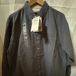 Columbia Men's Long Sleeve Button Up Shirt Blue Size Large NWT